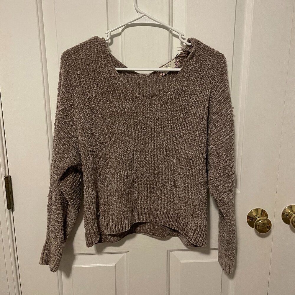 Pink Rose Cropped Sweater